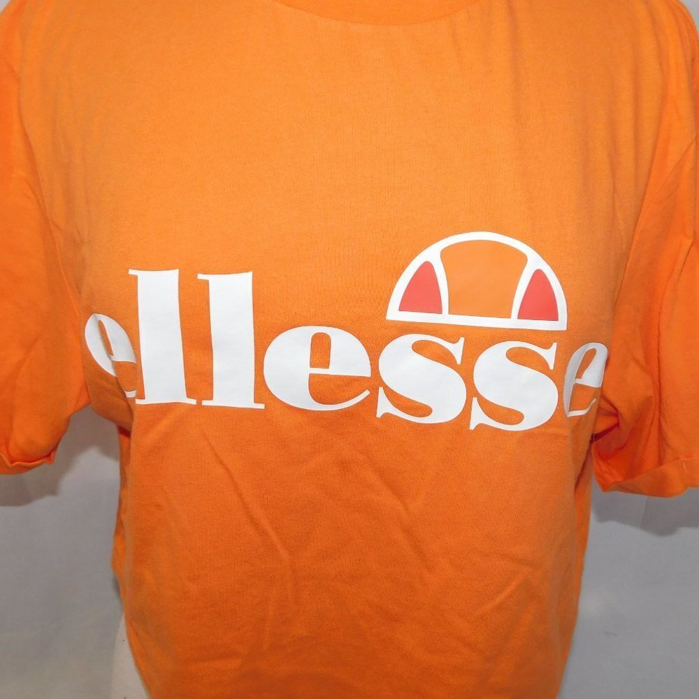 Ellesse  Logo Heritage Orange Alberta crop top T Shirt Womens L - Picture 5 of 9